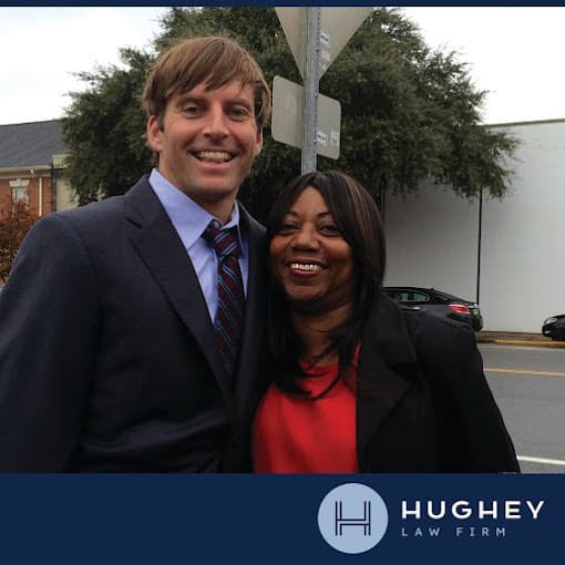 Mt Pleasant Personal Injury Attorney Nathan Hughey with Client