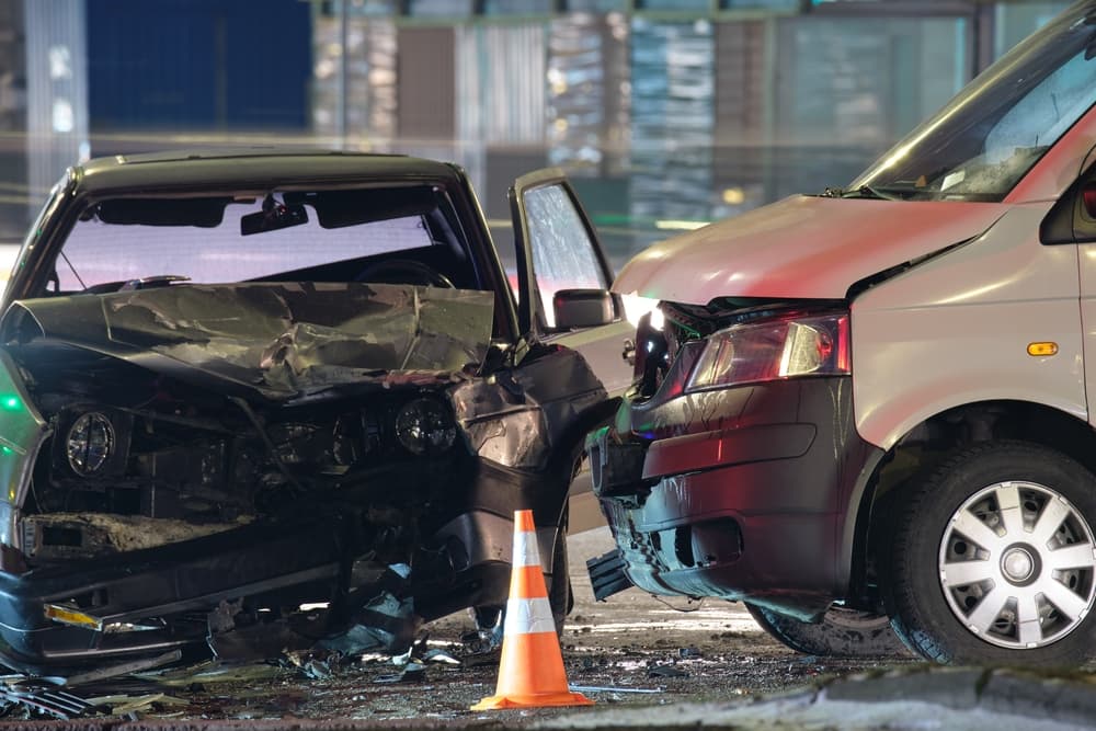 Collision Between two cars in night